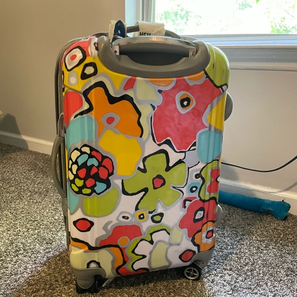 groovy floral small single suitcase - Picture 2 of 3